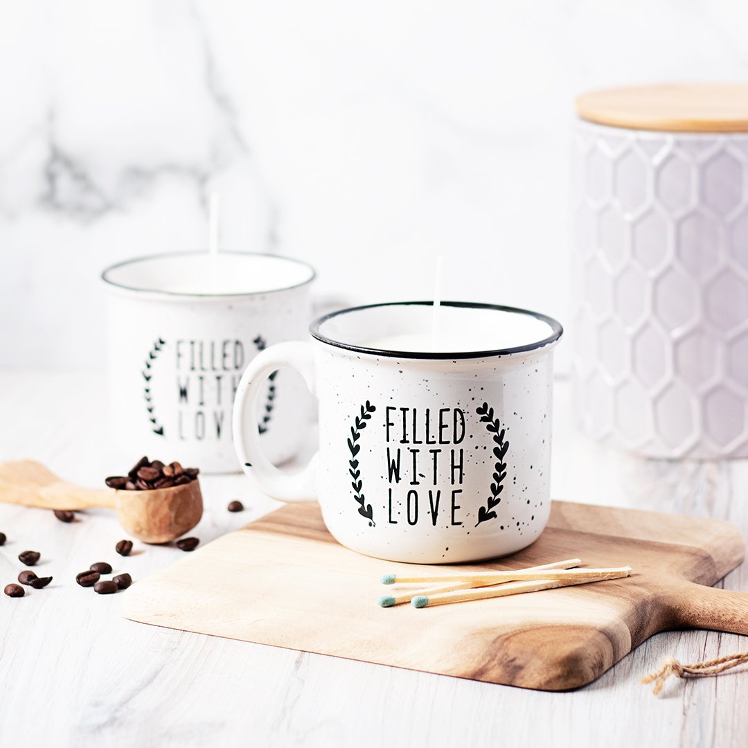 DIY Coffee Cup Candles