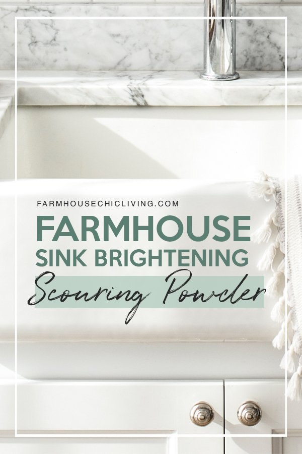 Made with easy to find, inexpensive ingredients this lavender scouring powder brightens and lifts stains from our farmhouse sink with ease. It takes just a few short minutes to make and can be easily adapted for ingredients you already have on hand.