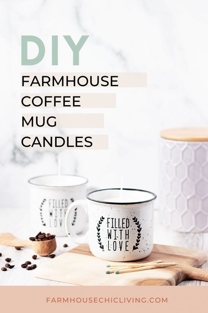 How to make farmhouse style DIY coffee candle mugs!