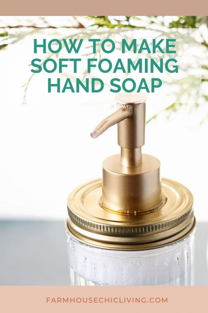 Turn liquid soap into foaming hand soap with this 4-step DIY foaming hand soap recipe!
