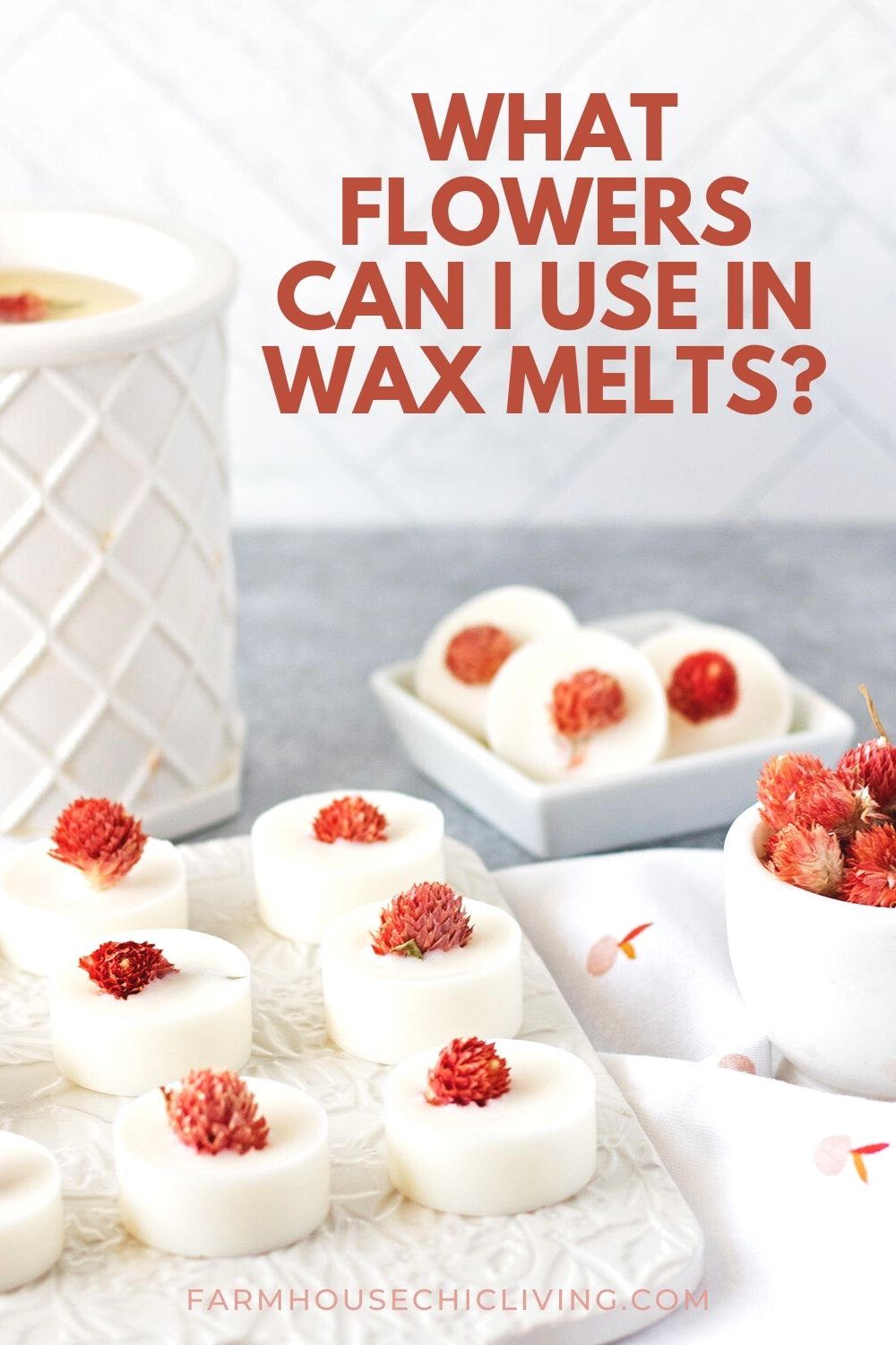 How to Make Wax Melts with Dried Flowers Farmhouse Style
