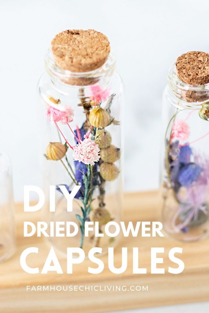 Capture your day, vacation, garden blooms, or preserve a wedding bouquet with these dried flower DIY capsules.