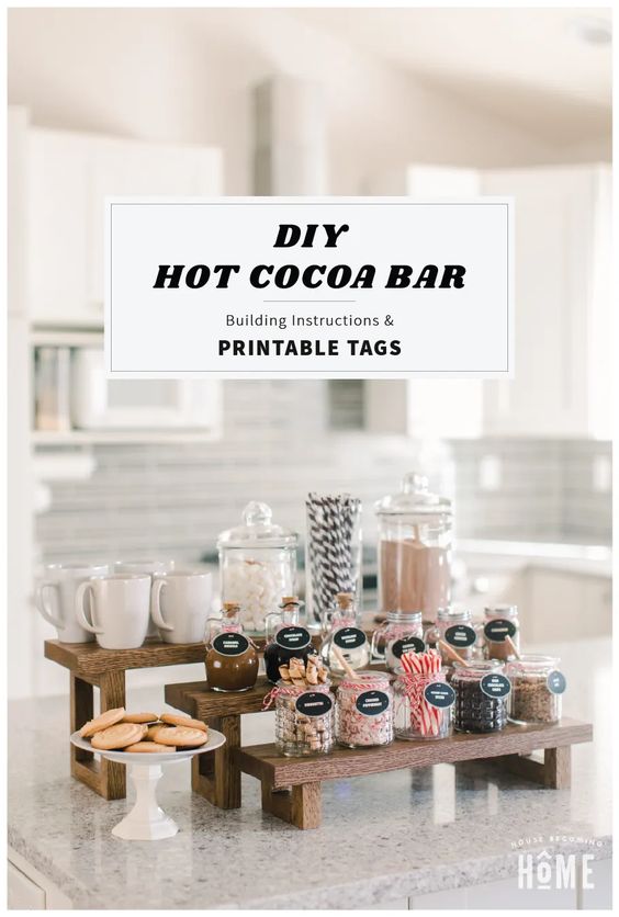 That’s right you can build your own racks for a hot cocoa bar!