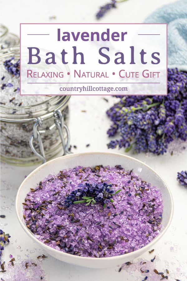 See how to make a homemade lavender bath salts recipe at home in this quick beauty DIY.