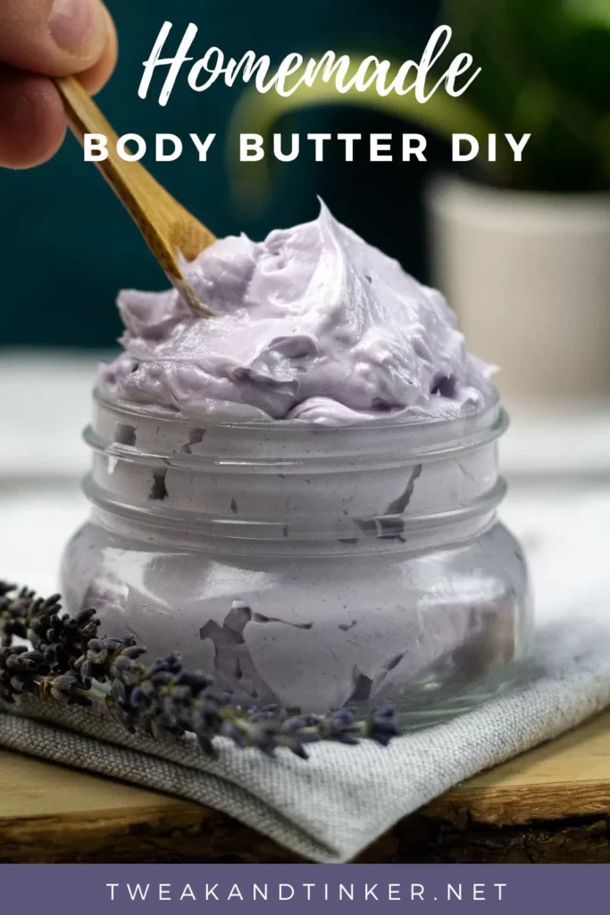 ped body butter with shea butter, cocoa butter, and lavender essential oil, is an easy-to-make lavender garden idea.