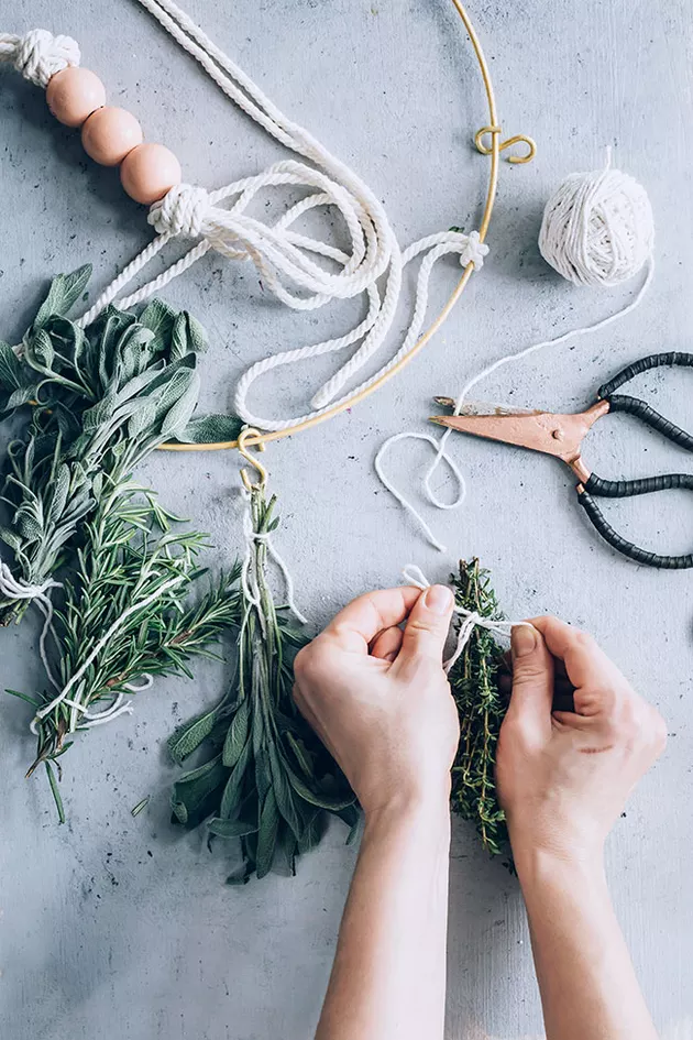 This DIY herb drying rack is easy to make and simply beautiful.