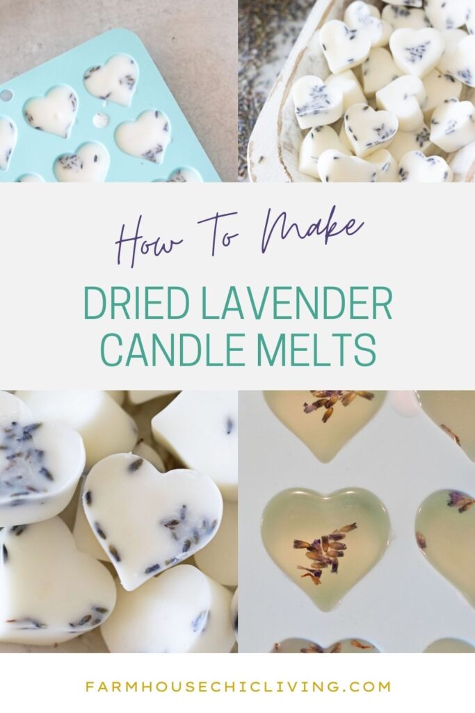 This is how to make candle melts with dried lavender in four simple steps.