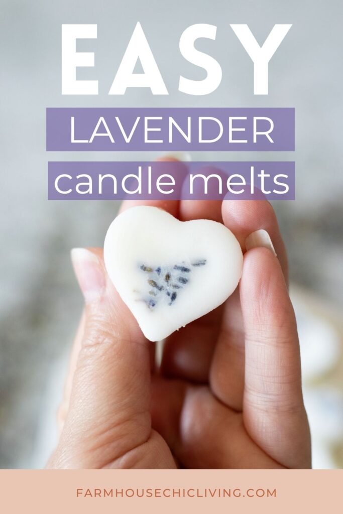You’re going to love how pretty lavender buds look floating around in the top of your wax warmer with these east DIY lavender candle melts!