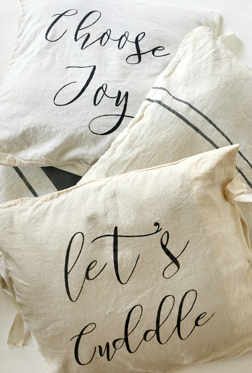 This no-sew pillow covers DIY is perfect for gifting to any farmhouse lover