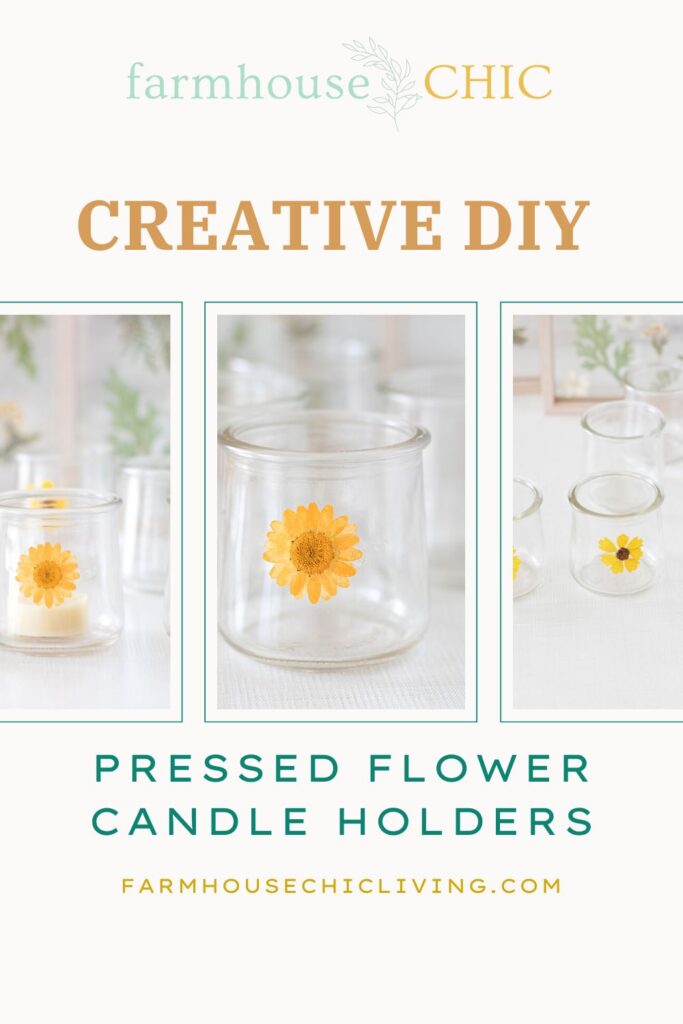 With our step-by-step tutorial, you'll learn the art of preserving and arranging pressed flowers onto the glass surface of the candle holders, resulting in a one-of-a-kind centerpiece for your farmhouse-inspired spaces. 