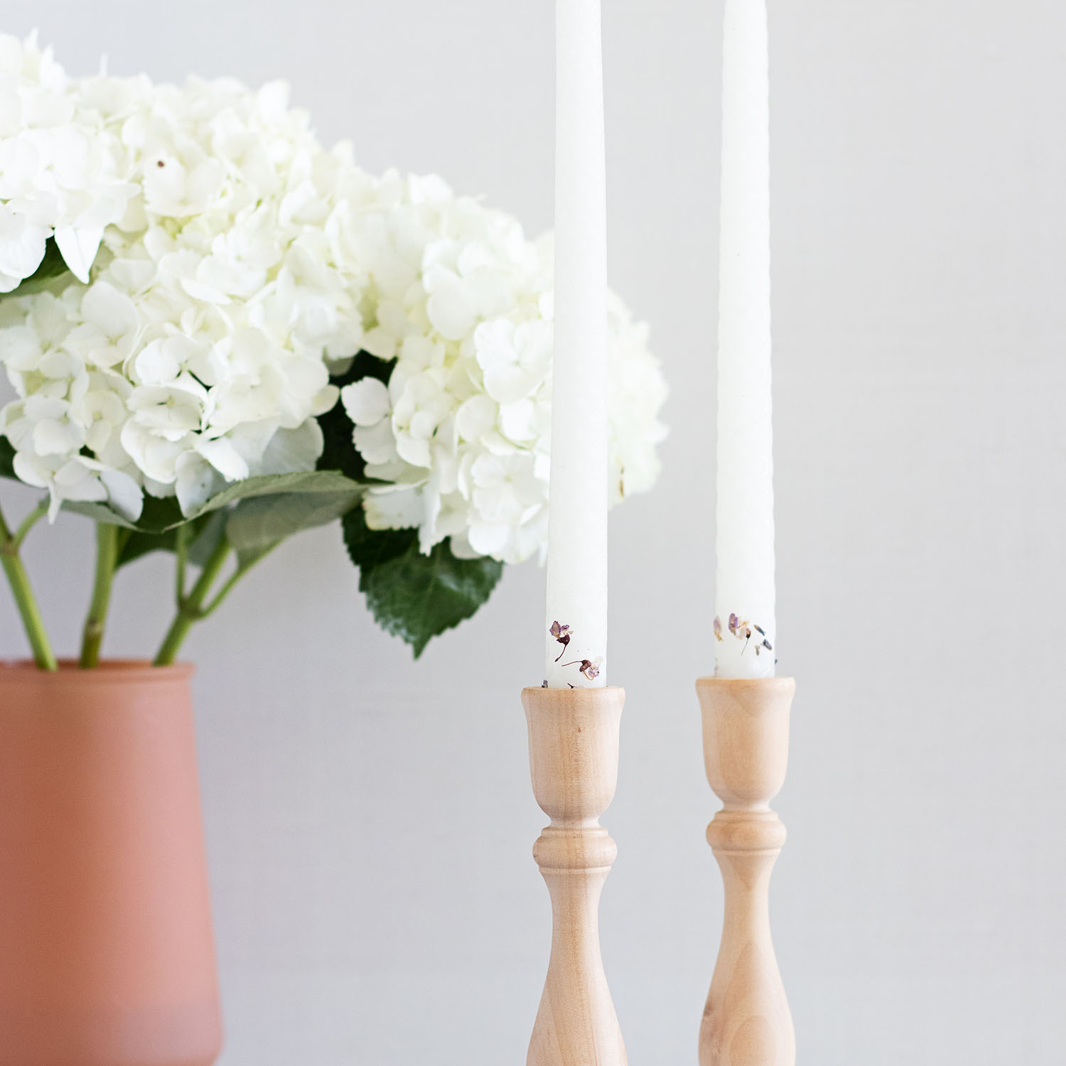 DIY Dried Flower Candle Tapers