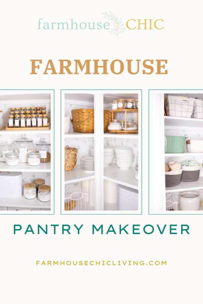 Tired of pantry chaos? Discover how I transformed my cluttered corner pantry into a haven of order and charm with my farmhouse pantry makeover