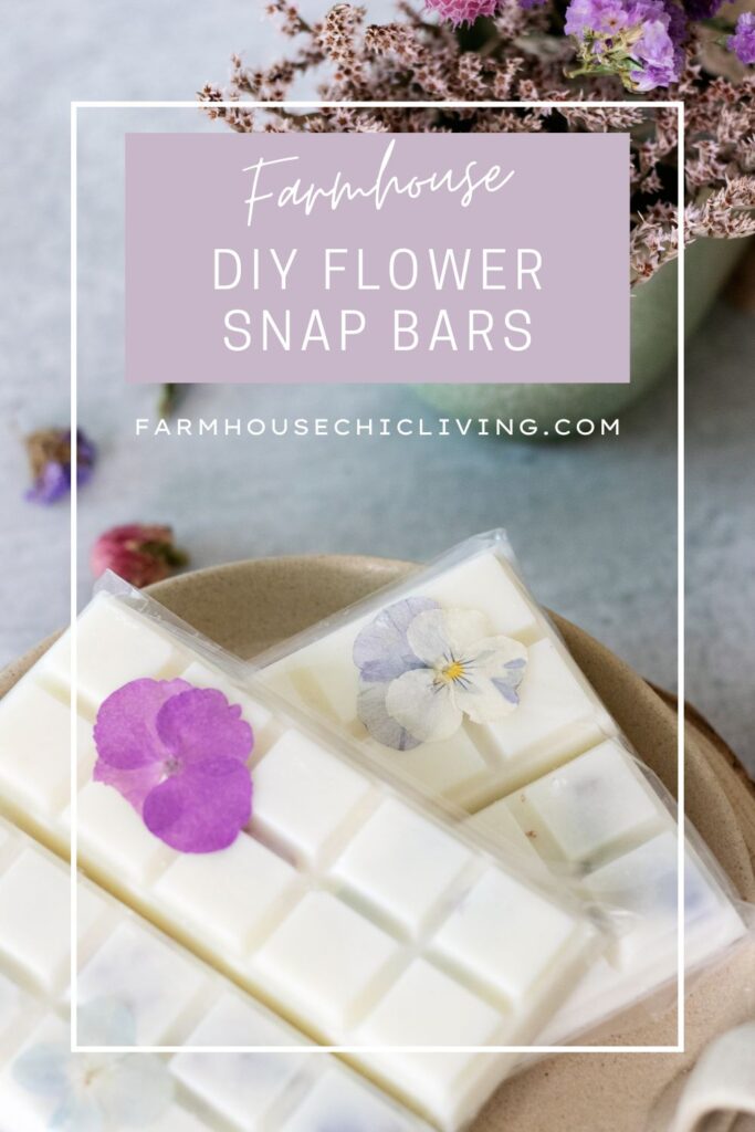 Enhance your farmhouse decor with our pressed flower DIY wax melt snap bars! Experience the art of flower pressing and create these fragrant wax melts. 