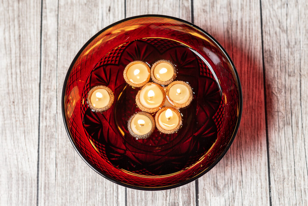 Gather up a handful of acorns to create some fun beeswax acorn cap candles.